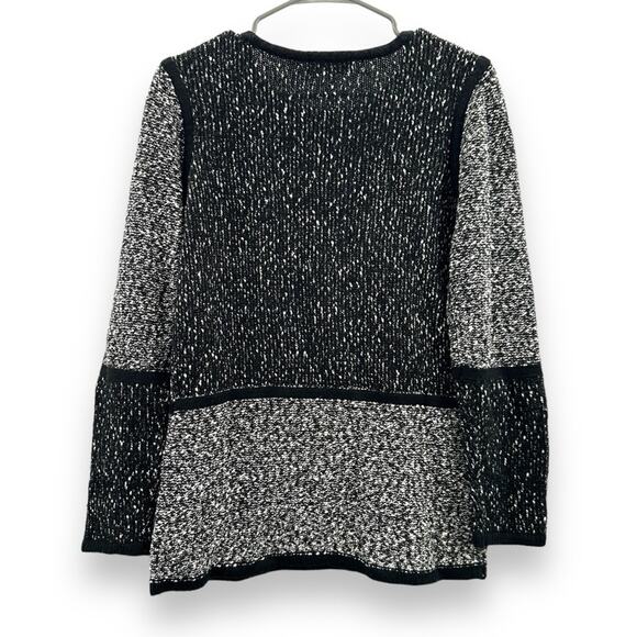 Calvin Klein Black & White Colorblock Long Sleeve‎ Pullover Sweater Sz M - Picture 5 of 7